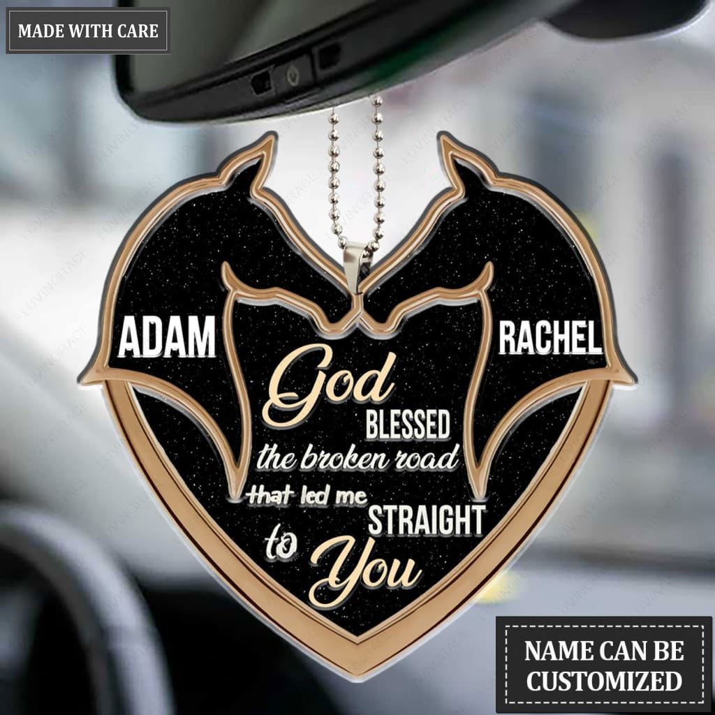 Lunvingrace M06 Horse Couple God Blessed Personalized Ornament