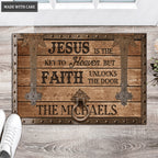Jesus Is The Key To Heaven Personalized Doormat