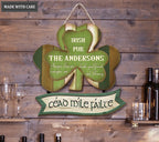 Saint Patrick's Day Irish Pub Customized Shape Wooden Sign