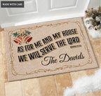 New Personalized As For Me And My House Doormat