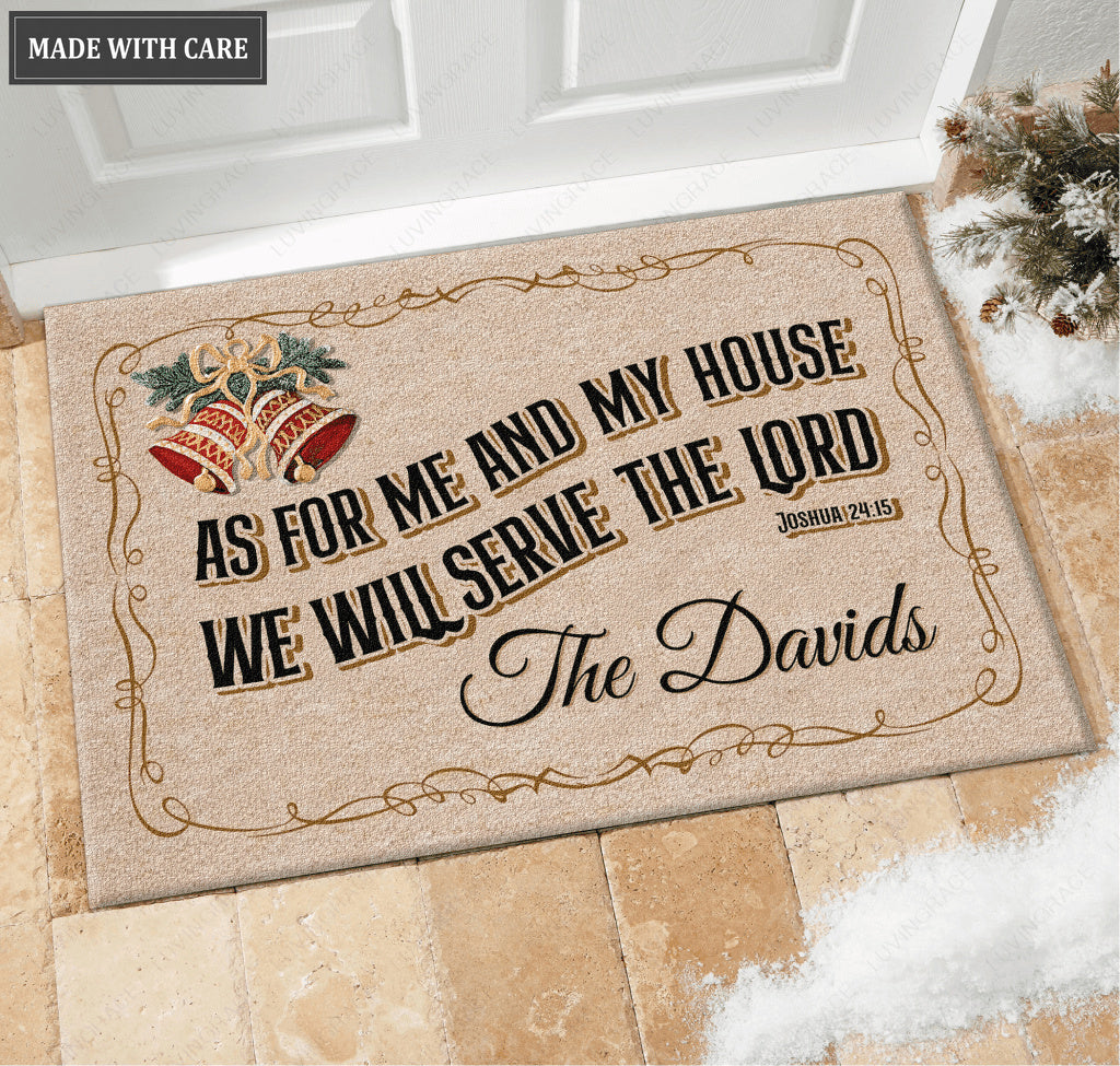 New Personalized As For Me And My House Doormat