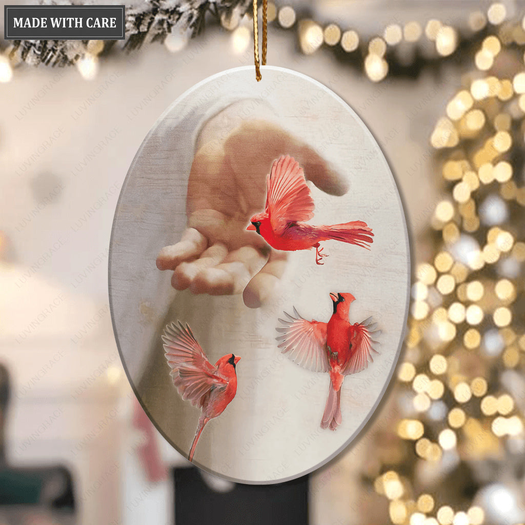 Take My Hand Cardinal Ornament