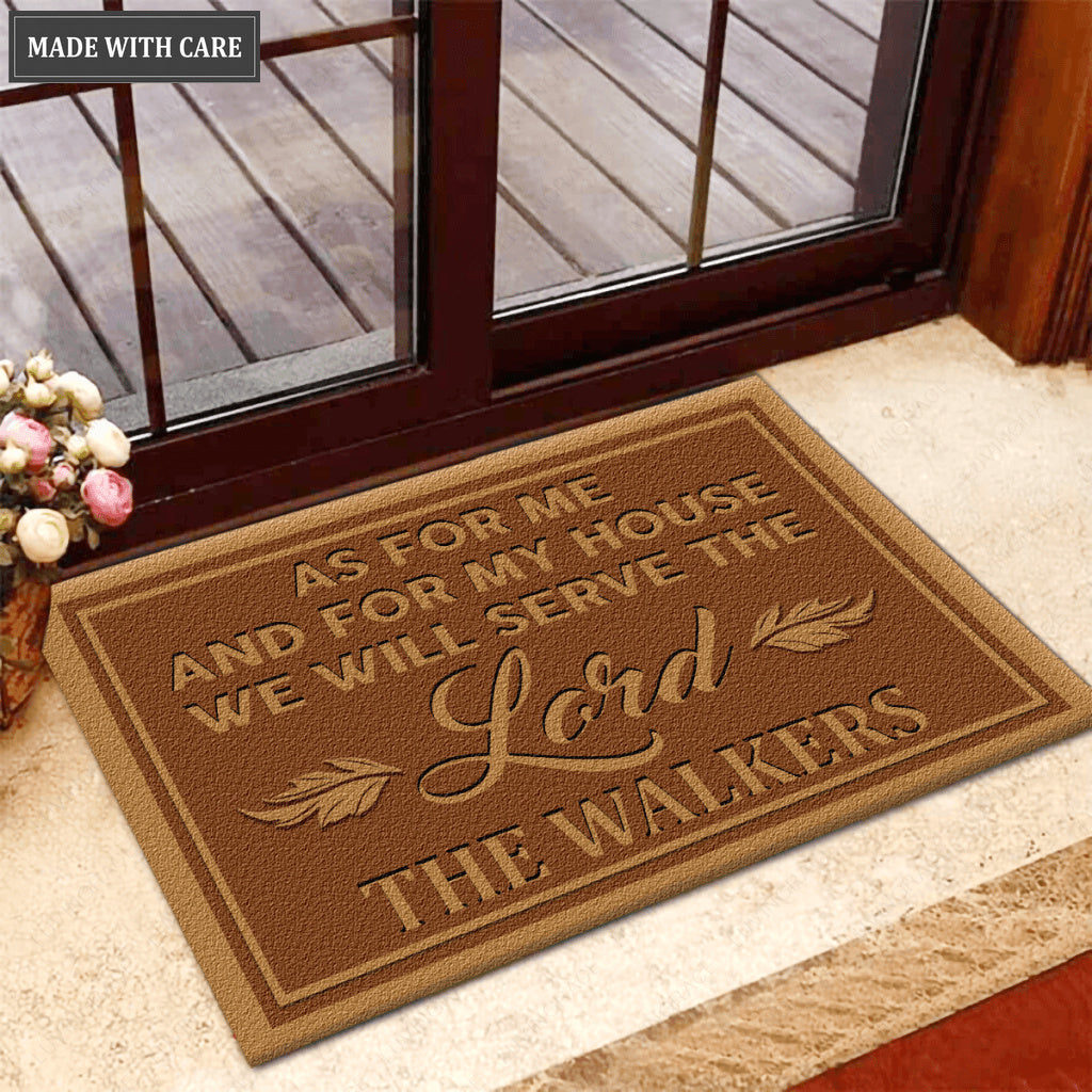 As For Me And For My House Personalized Doormat