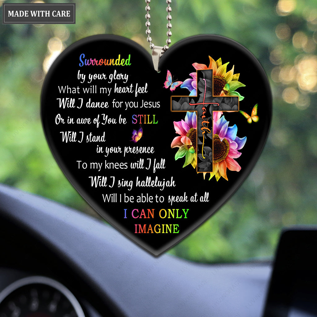 Colorful Cross By Glory Heart Ornament