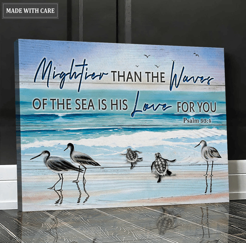 Bird And Turtle Wave Of The Sea Wall Art