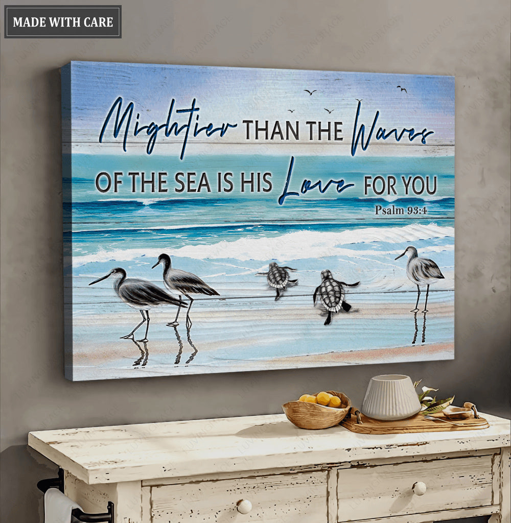 Bird And Turtle Wave Of The Sea Wall Art