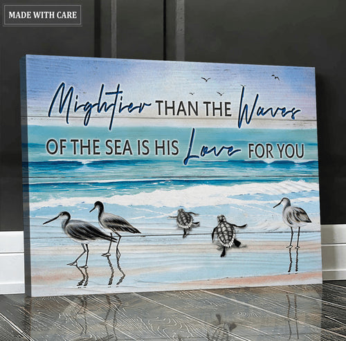 Bird And Turtle Wave Of The Sea Wall Art