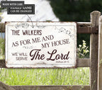 Personalized Serve The Lord Metal Sign Housewarming Gift