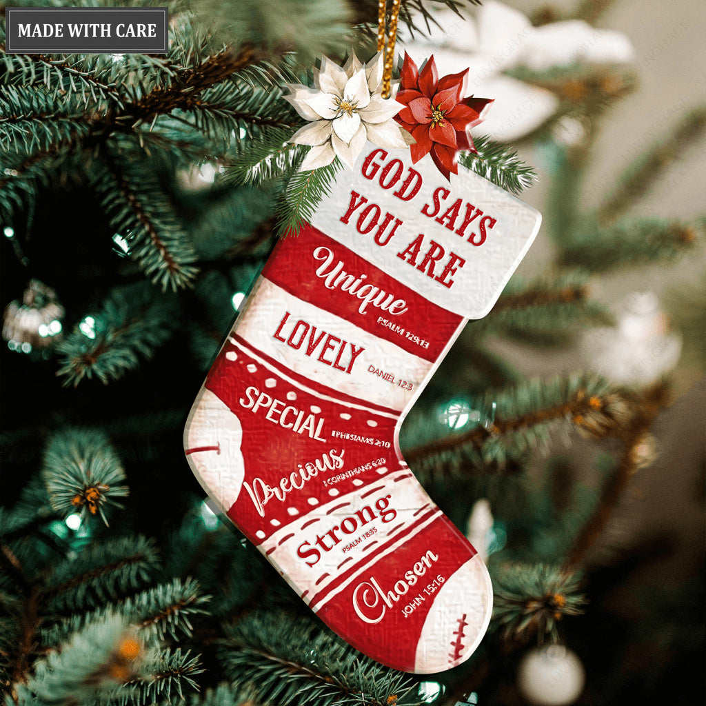 Christmas Socks God Says You Are Ornament