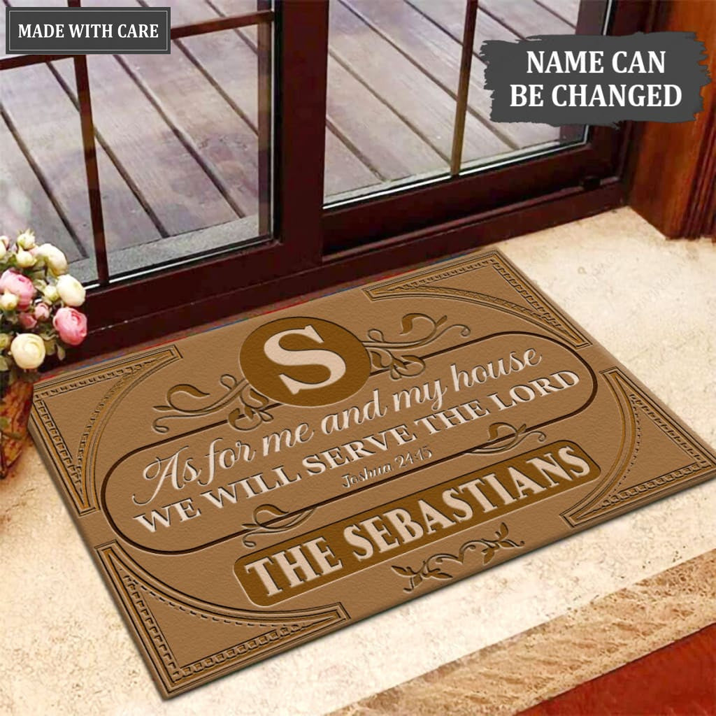 Luvingrace M30 Decorative Monogram Collection As For My House Personalized Doormat