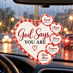 God Says You Are Loved, Chosen & Strong Ornament – Christian Gift for Loved Ones.