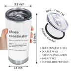 Chaos Coordinator Definition Custom Tumbler Birthday Gifts For Women Motivation Gift Custom Name Gift - Personalized Stainless Steel Tumbler