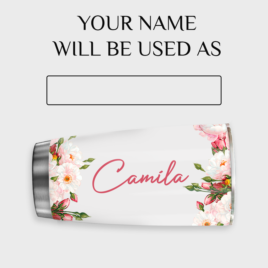 Floral Chaos Coordinator Custom Tumbler Birthday Gifts For Women Motivation Gift Custom Name Gift - Personalized Stainless Steel Tumbler