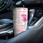 Pink Flower Surrounded By Your Glory Custom Tumbler Birthday Gifts For Women Christian Gifts Custom Name Gift - Personalized Stainless Steel Tumbler