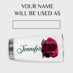 Roses Butterfly Flower Cross Identity In Christ You Are Custom Tumbler Birthday Gifts For Women Motivation Gift Custom Name Gift Christian Gift - Personalized Stainless Steel Tumbler