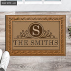 Luvingrace 04 Vintage Monogram Collection Family Name Personalized Doormat