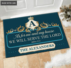 Luvingrace L02 Luxury Monogram Collection As For My House Personalized Doormat