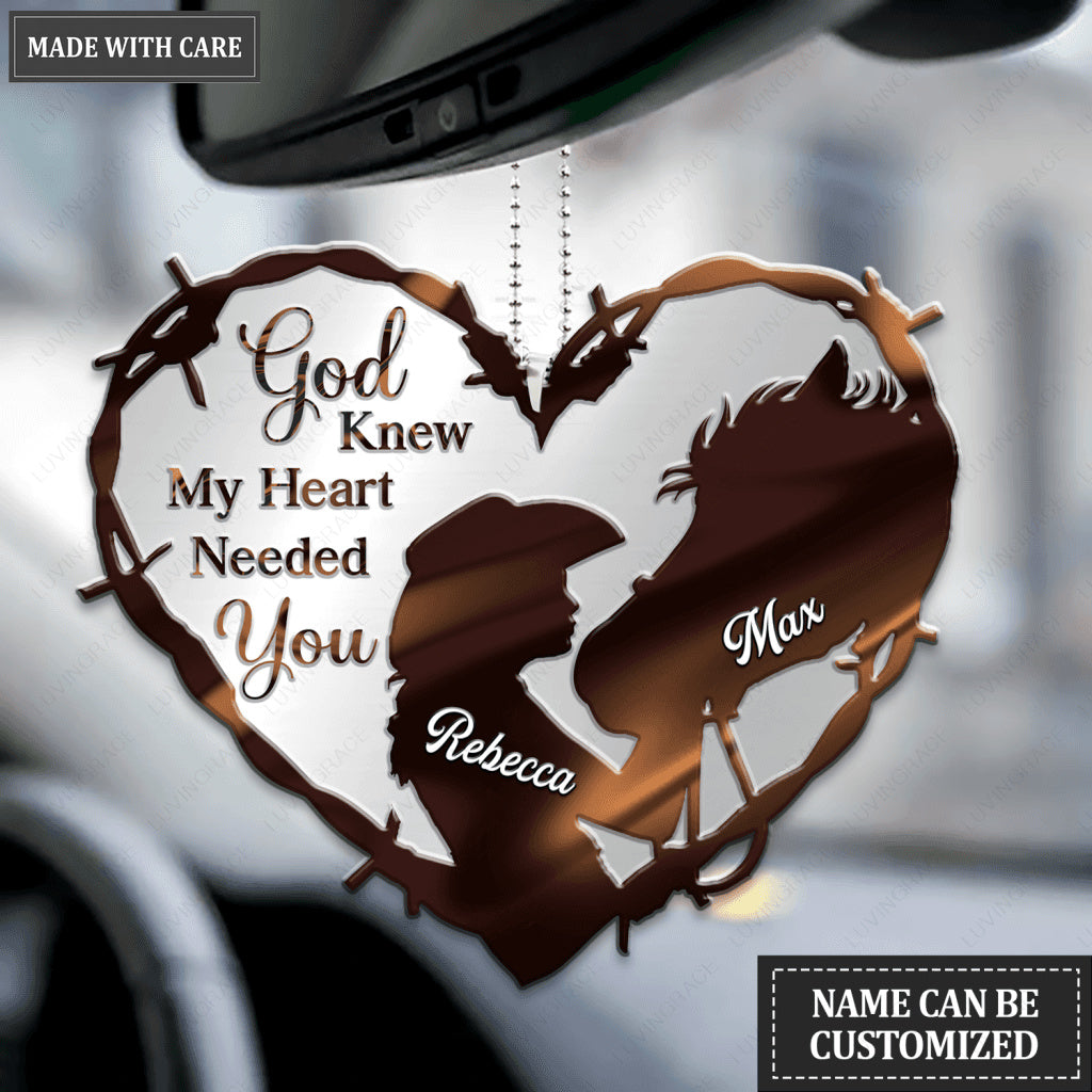 Personalized Horse Girl God Knew My Heart Ornament