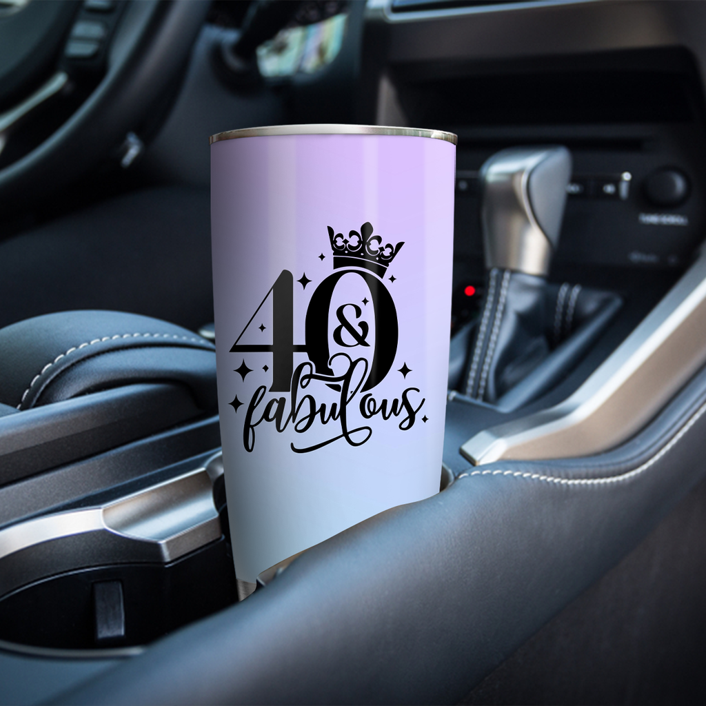 40th Birthday 40 And Fabulous Crown Custom Gifts Men Women Stainless Steel Tumbler - Personalized Stainless Steel Tumbler