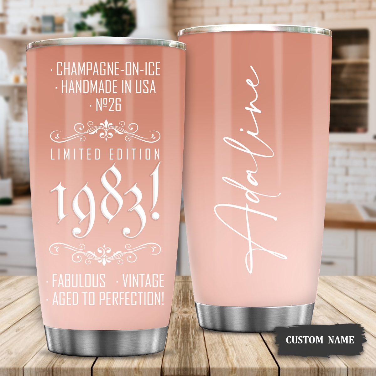 40th Birthday Limited Edition 1983 Custom Gifts Men Women Stainless Steel Tumbler - Personalized Stainless Steel Tumbler