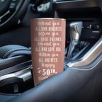 Dark Pink 50th Birthday Behind You All Your Memories Custom Gifts Men Women Stainless Steel Tumbler - Personalized Stainless Steel Tumbler