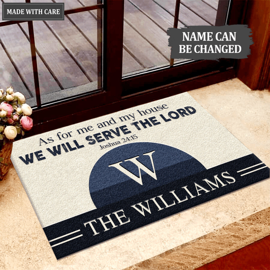 Personalized Graceful Attractive Serve The Lord Doormat