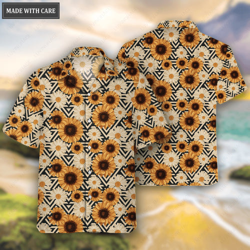 American Flag Sunflower Summer Hawaiian Shirt