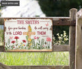 Personalized Floral Garden Lord Will Carry Your Burdens Metal Sign