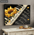 Piano With Sunflower God Says You Are Wall Art