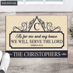 Luvingrace L104 Vintage Monogram Collection As For My House Personalized Doormat
