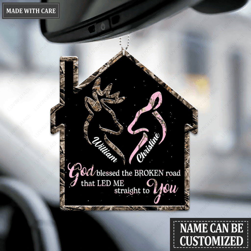 Sweet Home Of Buck And Doe Personalized Ornament