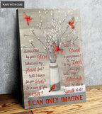 Red Bird Serving God Wall Art