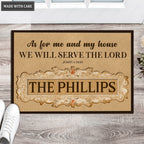 Luvingrace L122 Vintage Monogram Collection As For My House Personalized Doormat