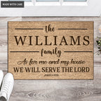 Luvingrace L123 Vintage Monogram Collection As For My House Personalized Doormat