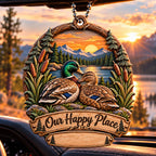 3D Raised Personalized Name Duck Family Christmas Ornament