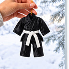 3D Raised Personalized Karate Uniform Christmas Ornament