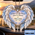 Personalized Name & Year A Piece of My Heart Lives in Heaven Ornament - Memorial Gift for Loved One