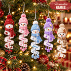 Personalized Name Snowman Xmas Ornament - Christmas Gift for Him & Her