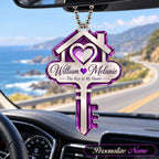 Personalized Names Key to My Heart Ornament – Romantic Couple Gift