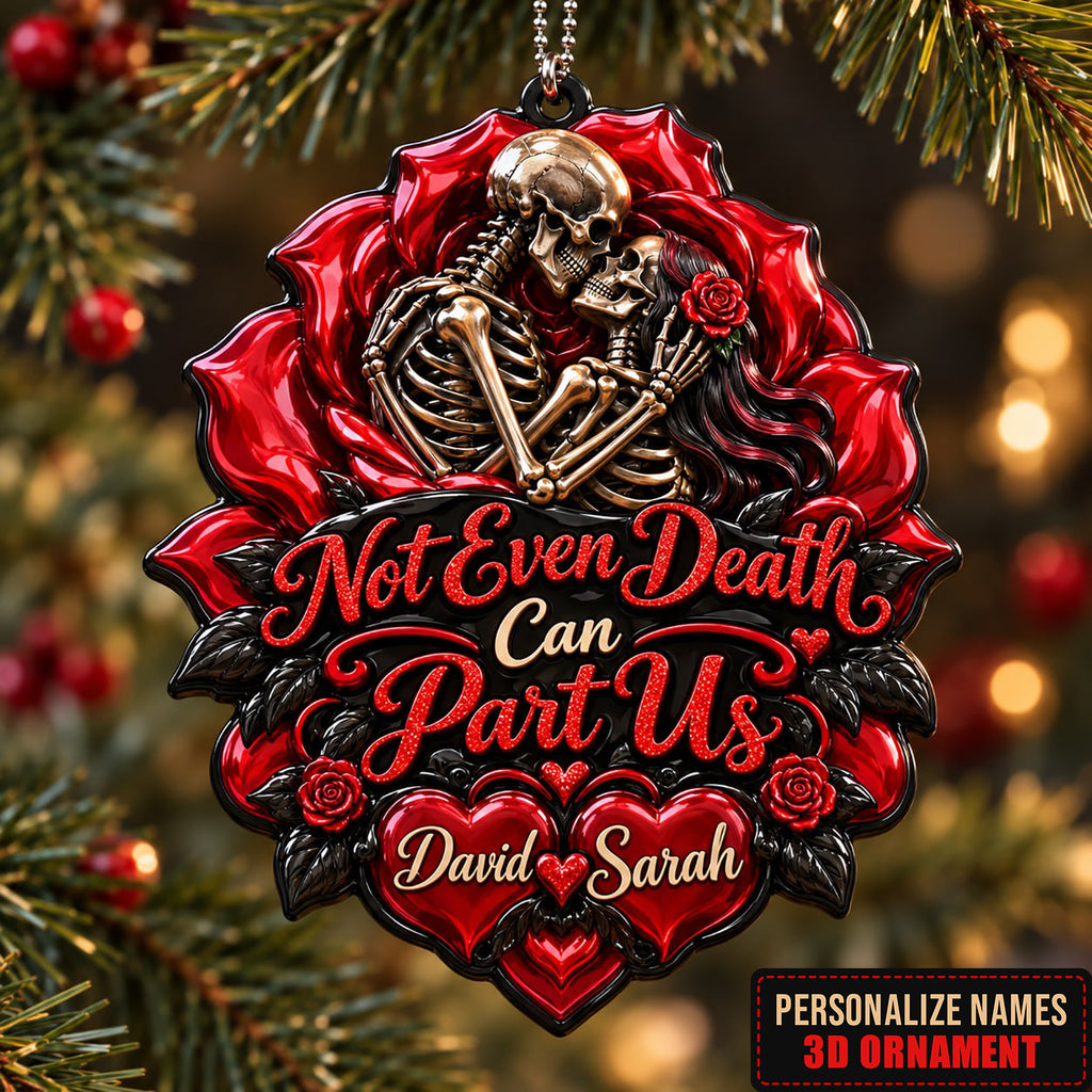 3D Raised Personalized Skeleton Couple Ornament – Anniversary Gift