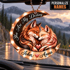 Personalized Names You Are My Destiny Fox Couple Ornament – Gift for Anniversary