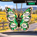 Personalized Name God Says You Are Green Butterfly Ornament - Gift for Her, Gift for Jesus Lovers