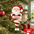 Personalized Name Santa Claus Ornament – Custom Christmas Keepsake