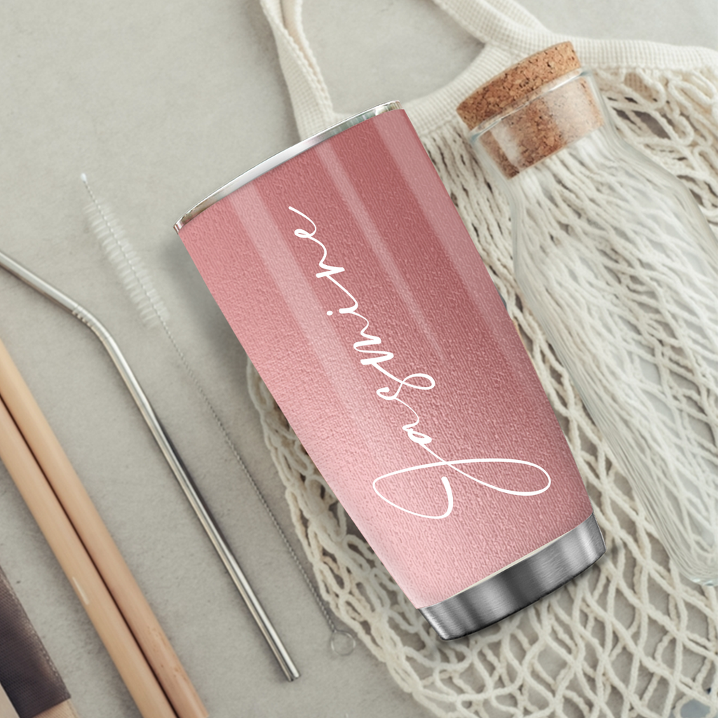 Rose Pink 60th Birthday Funny 21 With 39 Years Experience Custom Gifts Men Women Stainless Steel Tumbler - Personalized Stainless Steel Tumbler