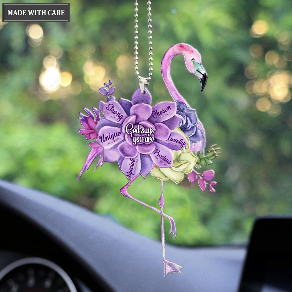 Flamingo Flower God says You are Ornament