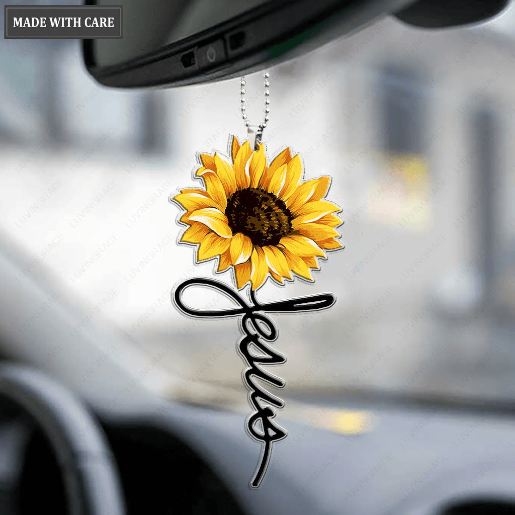 Jesus Sunflower Ornament