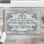 Printfamily L28 Monogram Collection As For My House Personalized Doormat