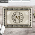 Luvingrace L29 Monogram The First Letter of Family Name Personalized Doormat
