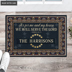Printfamily L31 Monogram Collection As For My House Personalized Doormat