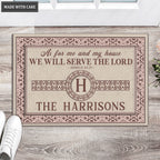 Printfamily L33 Monogram Collection As For My House Personalized Doormat